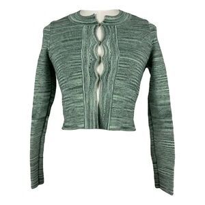 Sandro Textured Green Cardigan